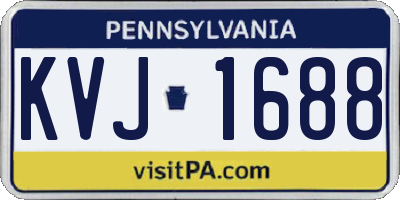 PA license plate KVJ1688