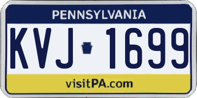 PA license plate KVJ1699