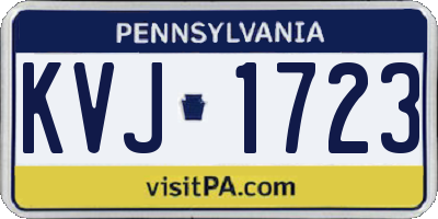PA license plate KVJ1723