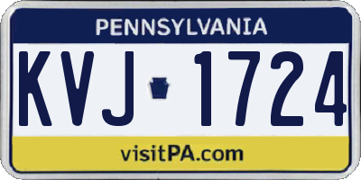 PA license plate KVJ1724