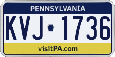 PA license plate KVJ1736
