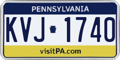 PA license plate KVJ1740