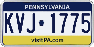 PA license plate KVJ1775