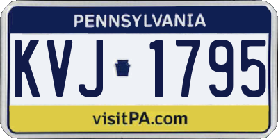 PA license plate KVJ1795