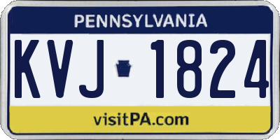 PA license plate KVJ1824