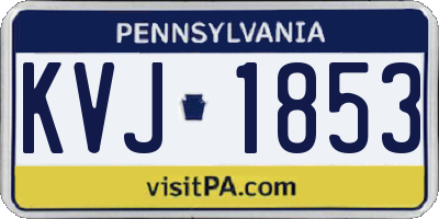 PA license plate KVJ1853