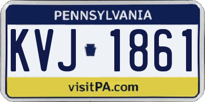 PA license plate KVJ1861