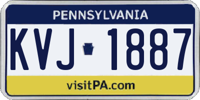 PA license plate KVJ1887