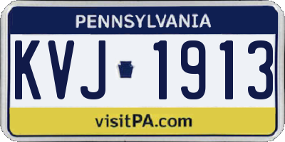 PA license plate KVJ1913