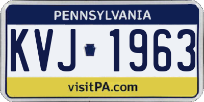 PA license plate KVJ1963