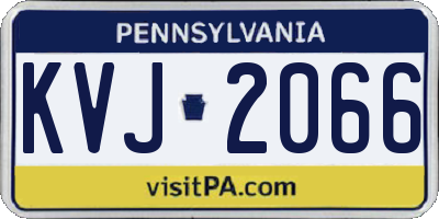 PA license plate KVJ2066