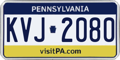 PA license plate KVJ2080