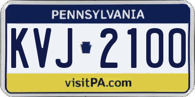 PA license plate KVJ2100