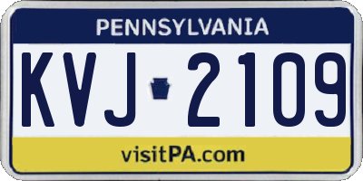 PA license plate KVJ2109