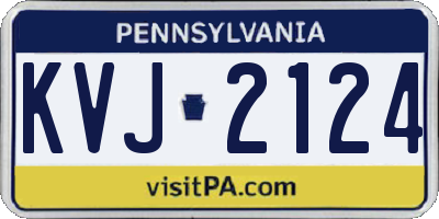 PA license plate KVJ2124