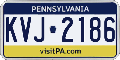 PA license plate KVJ2186