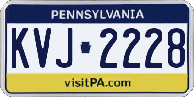PA license plate KVJ2228