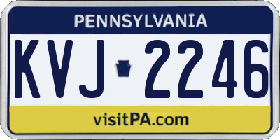 PA license plate KVJ2246