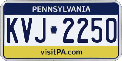 PA license plate KVJ2250