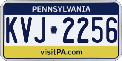 PA license plate KVJ2256