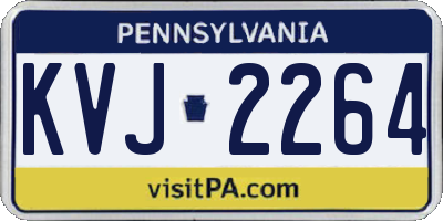 PA license plate KVJ2264