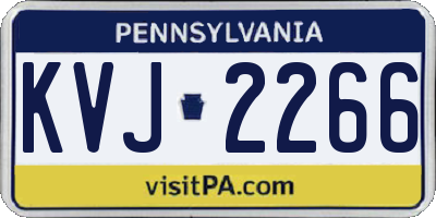 PA license plate KVJ2266