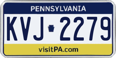 PA license plate KVJ2279