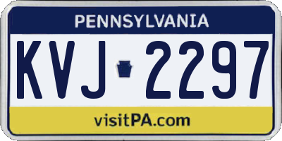 PA license plate KVJ2297