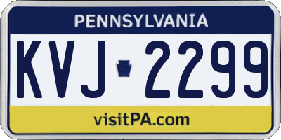 PA license plate KVJ2299