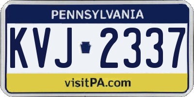 PA license plate KVJ2337