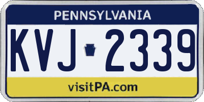 PA license plate KVJ2339