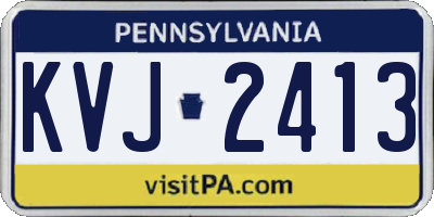 PA license plate KVJ2413