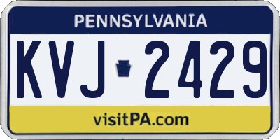 PA license plate KVJ2429
