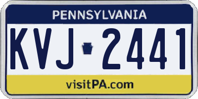 PA license plate KVJ2441