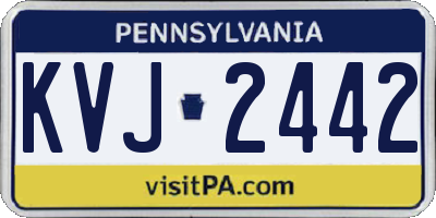 PA license plate KVJ2442