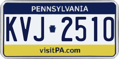 PA license plate KVJ2510