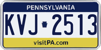 PA license plate KVJ2513