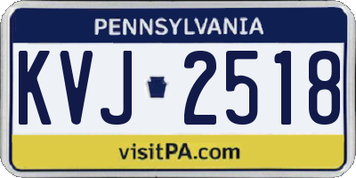 PA license plate KVJ2518