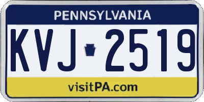 PA license plate KVJ2519