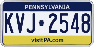 PA license plate KVJ2548