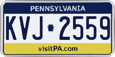 PA license plate KVJ2559
