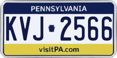 PA license plate KVJ2566