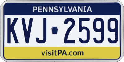 PA license plate KVJ2599