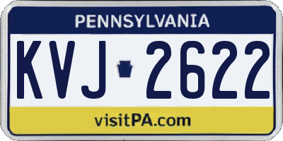 PA license plate KVJ2622