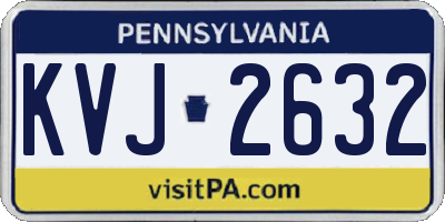 PA license plate KVJ2632