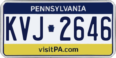 PA license plate KVJ2646