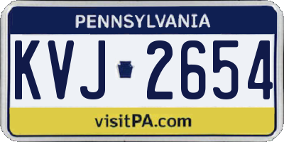 PA license plate KVJ2654