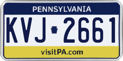 PA license plate KVJ2661
