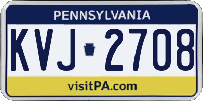 PA license plate KVJ2708