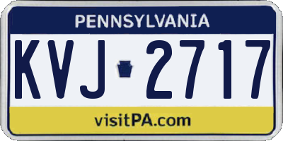 PA license plate KVJ2717
